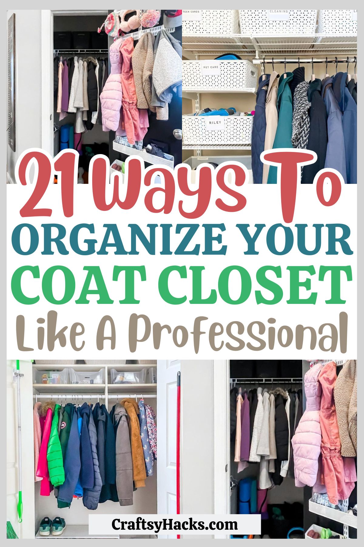  Ways to Organize Coat Closet