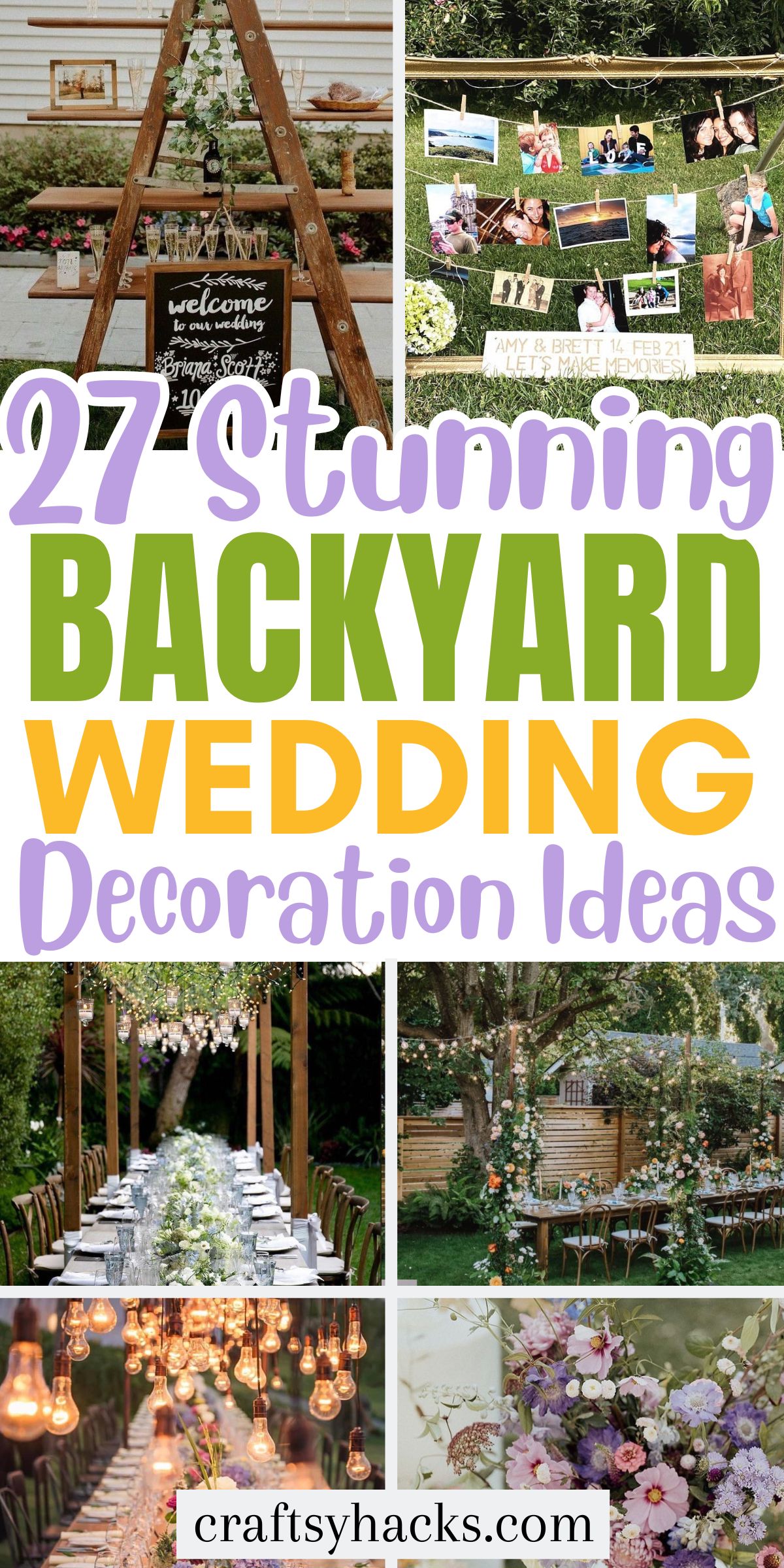 ideas for backyard wedding