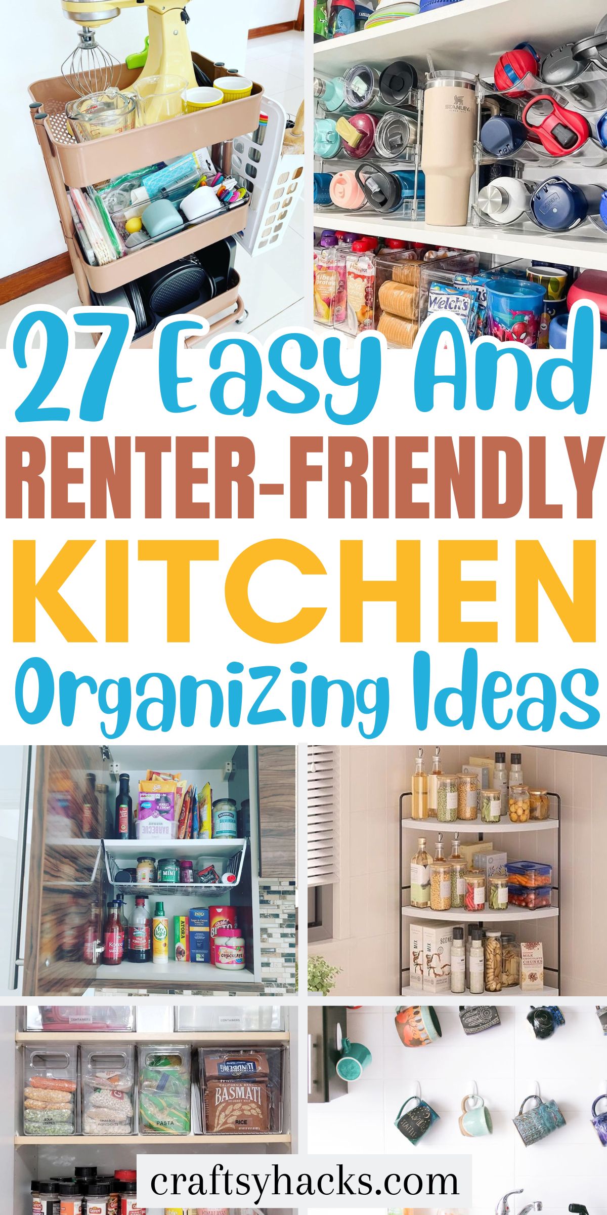 Renter-friendly kitchen organizing Ideas