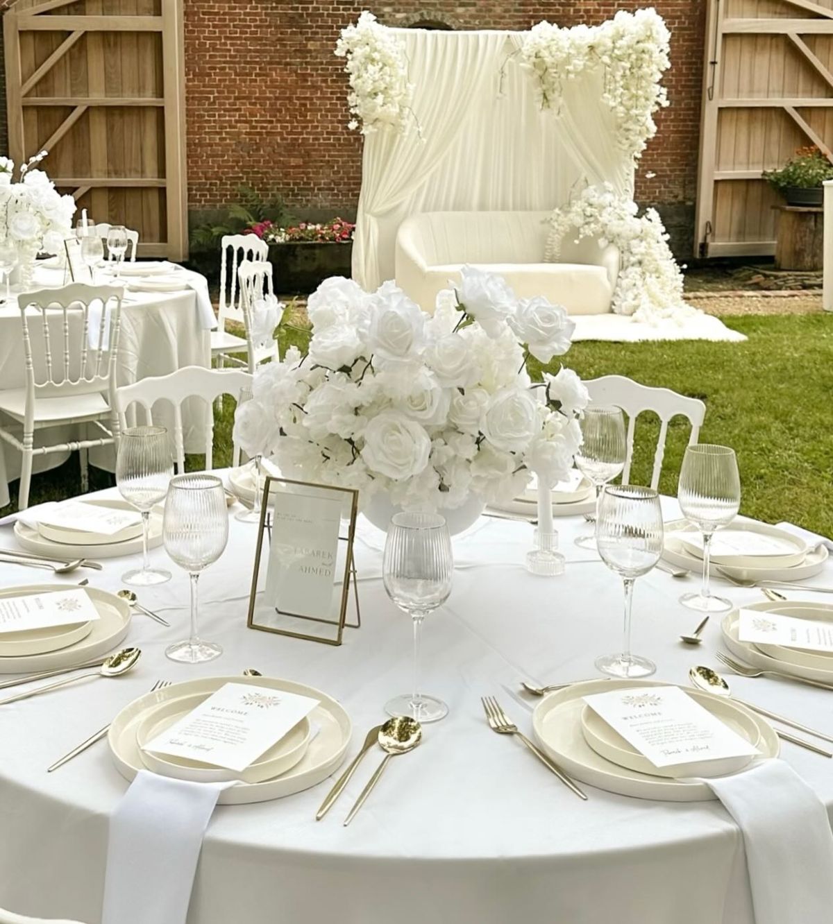 3. Elegant White Rose Centerpiece