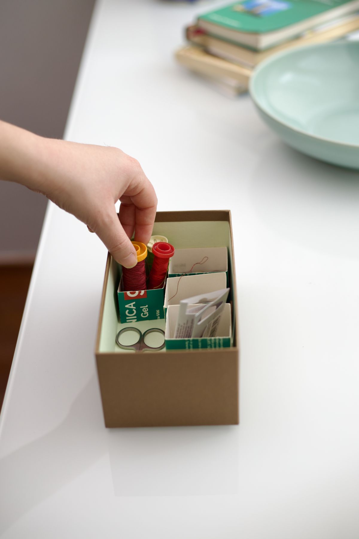 5. Make Mini Dividers from Product Boxes