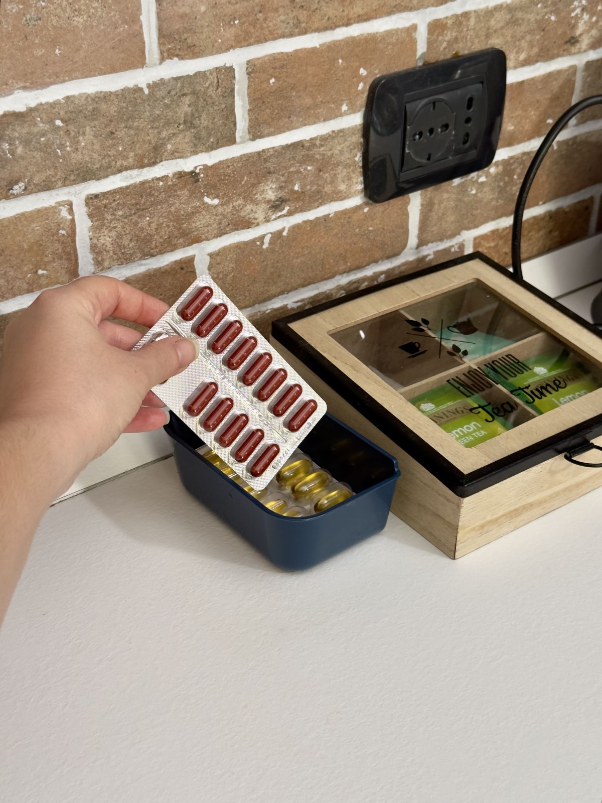 7. Store Everyday Vitamins Next to Tea Station