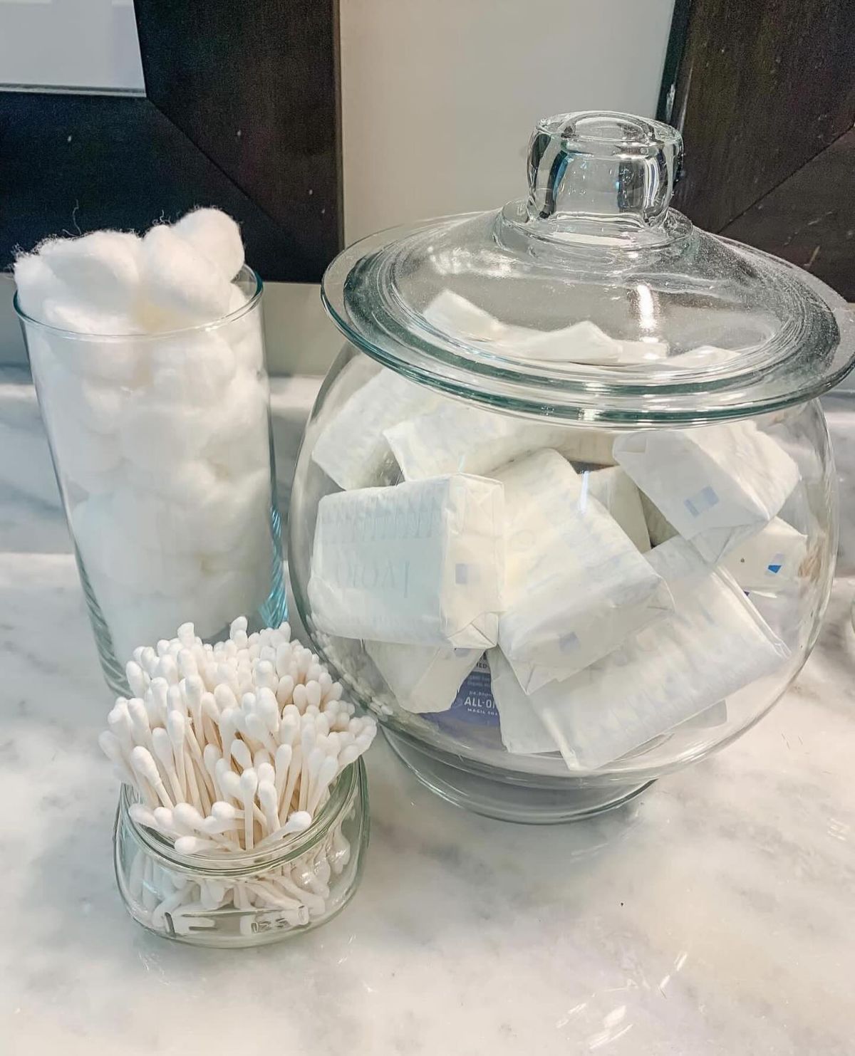 Vintage Glass Jars for Bathroom