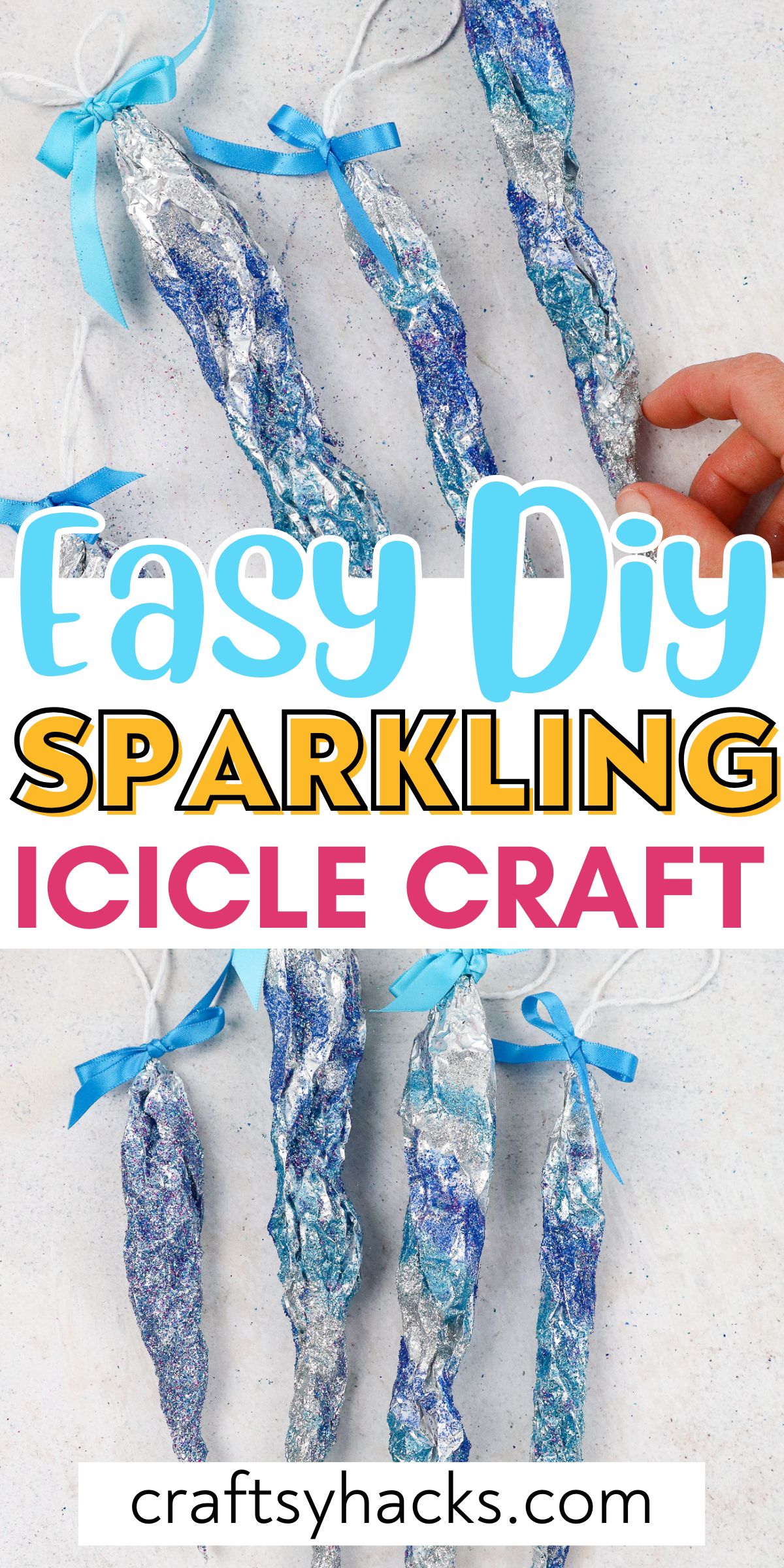 DIY icicle craft