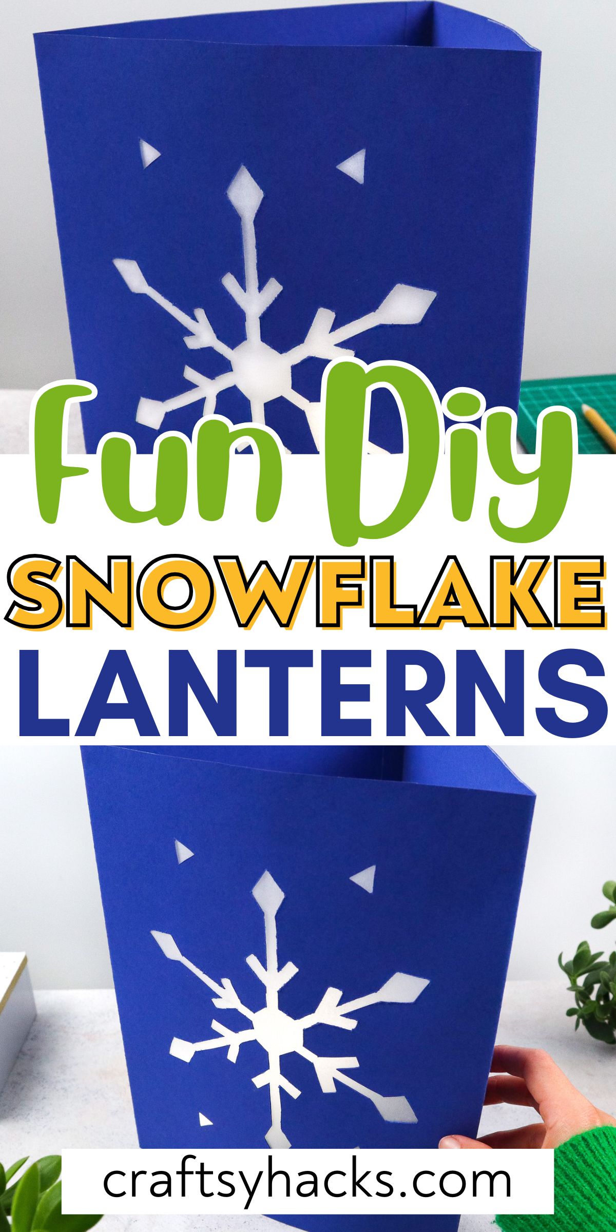 snowflake lantern diy craft