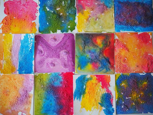 1. Watercolor and Salt