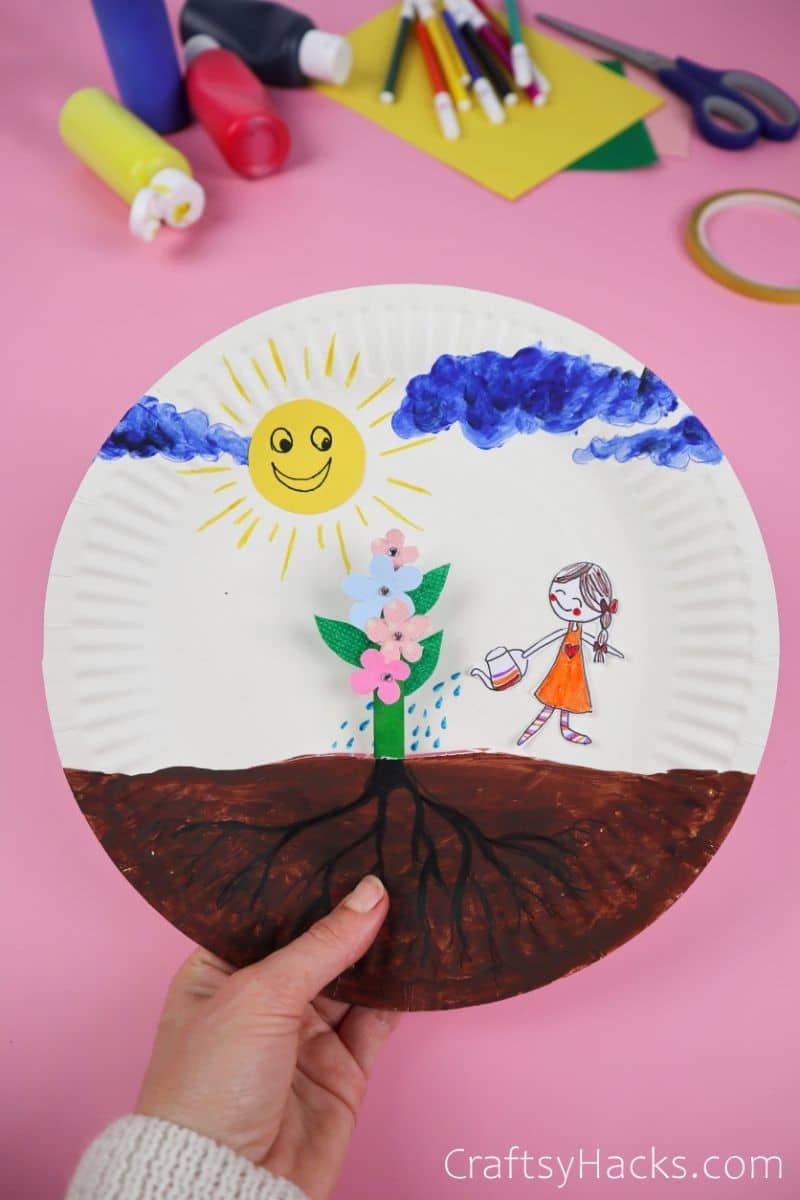 11. Paper Plate Flowers
