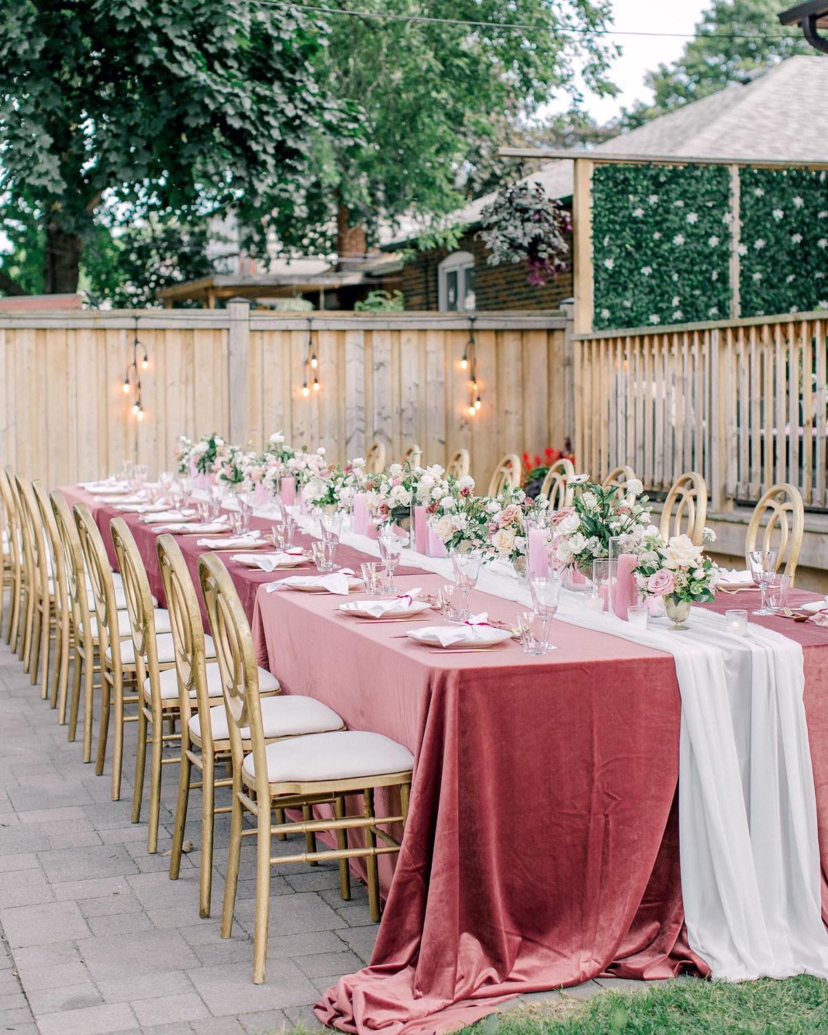 15. Plush Velvet Table Setting