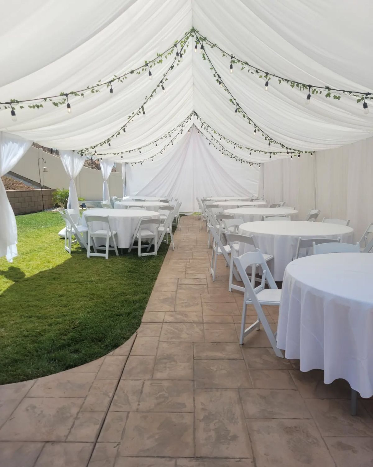 16. Full Draping & Bistro Lights