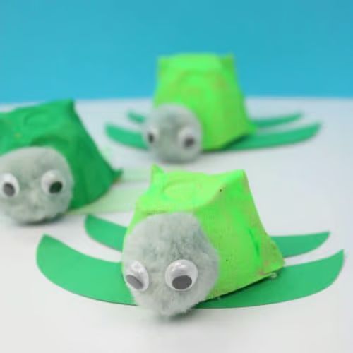 18. Egg Carton Turtle