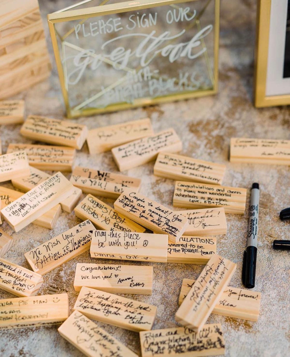 18. Jenga Guest Book