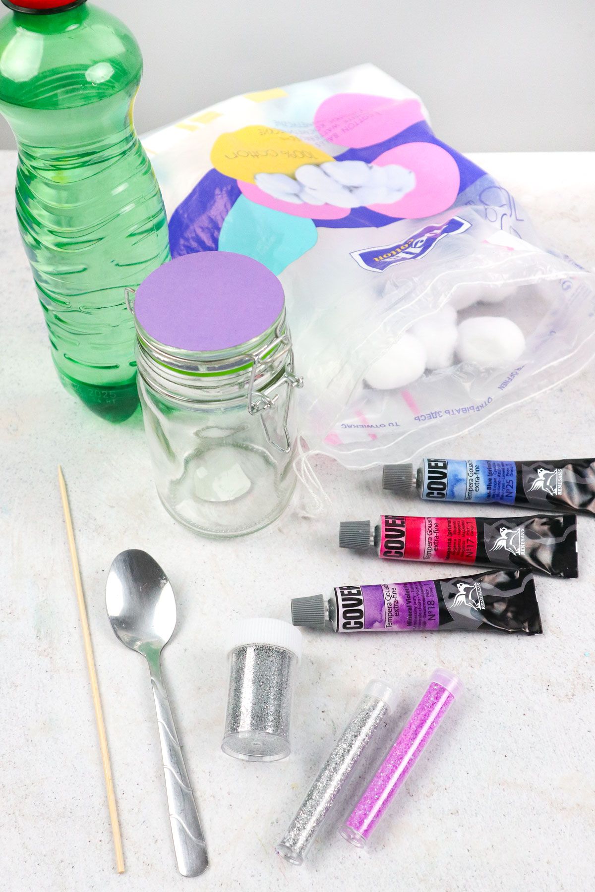 Cute Galaxy Jars Materials