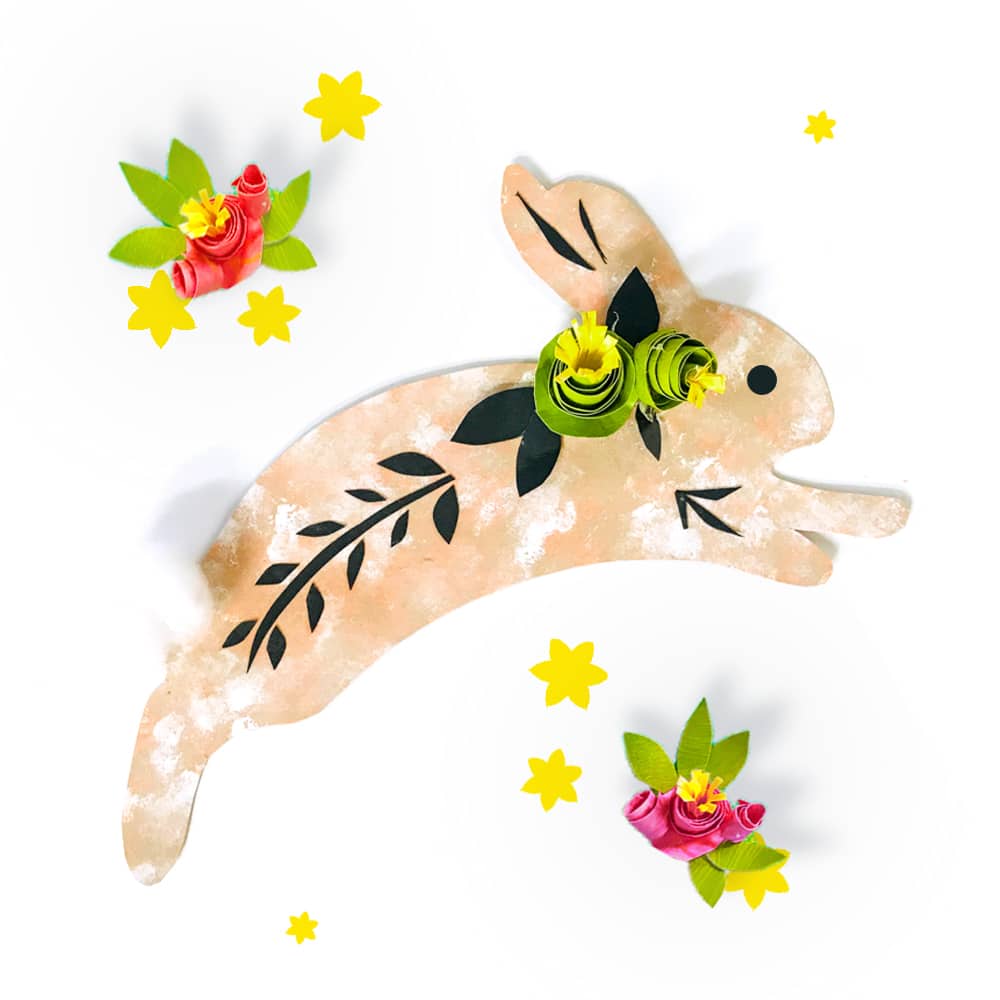 2. DIY Folk Art Bunnies