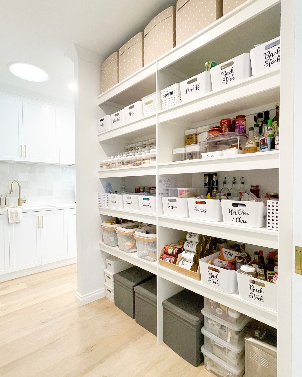 2. Labeled Storage Bins