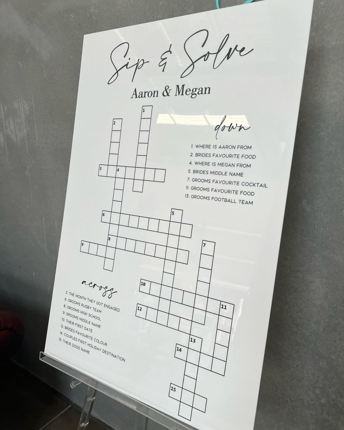 2. Sip & Solve Crossword