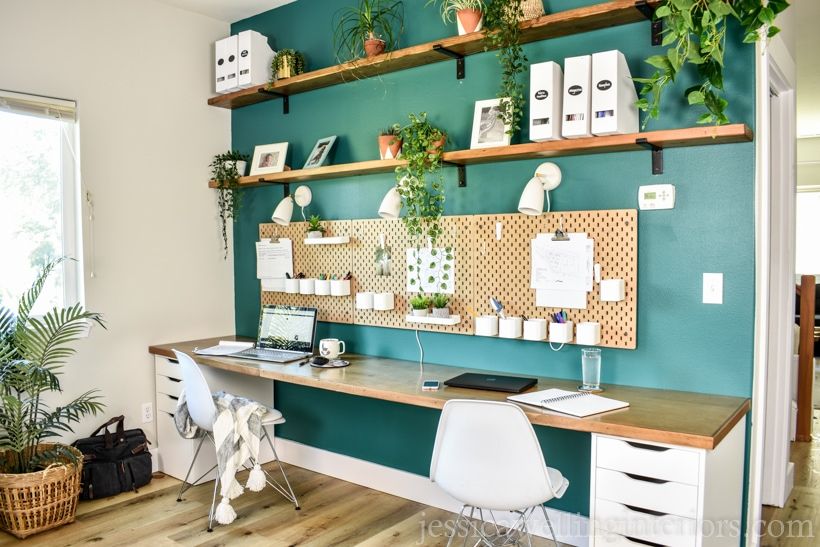 21. Simple Wood Top Desk