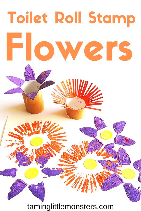 4. Toilet Roll Flower Stamps