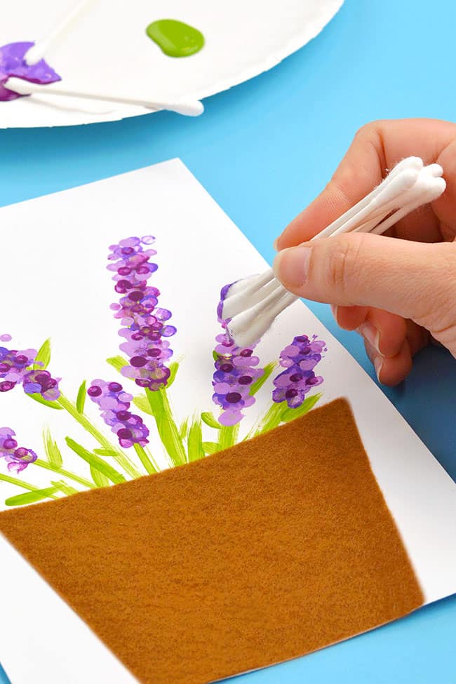 8. Q-Tip Flower Painting