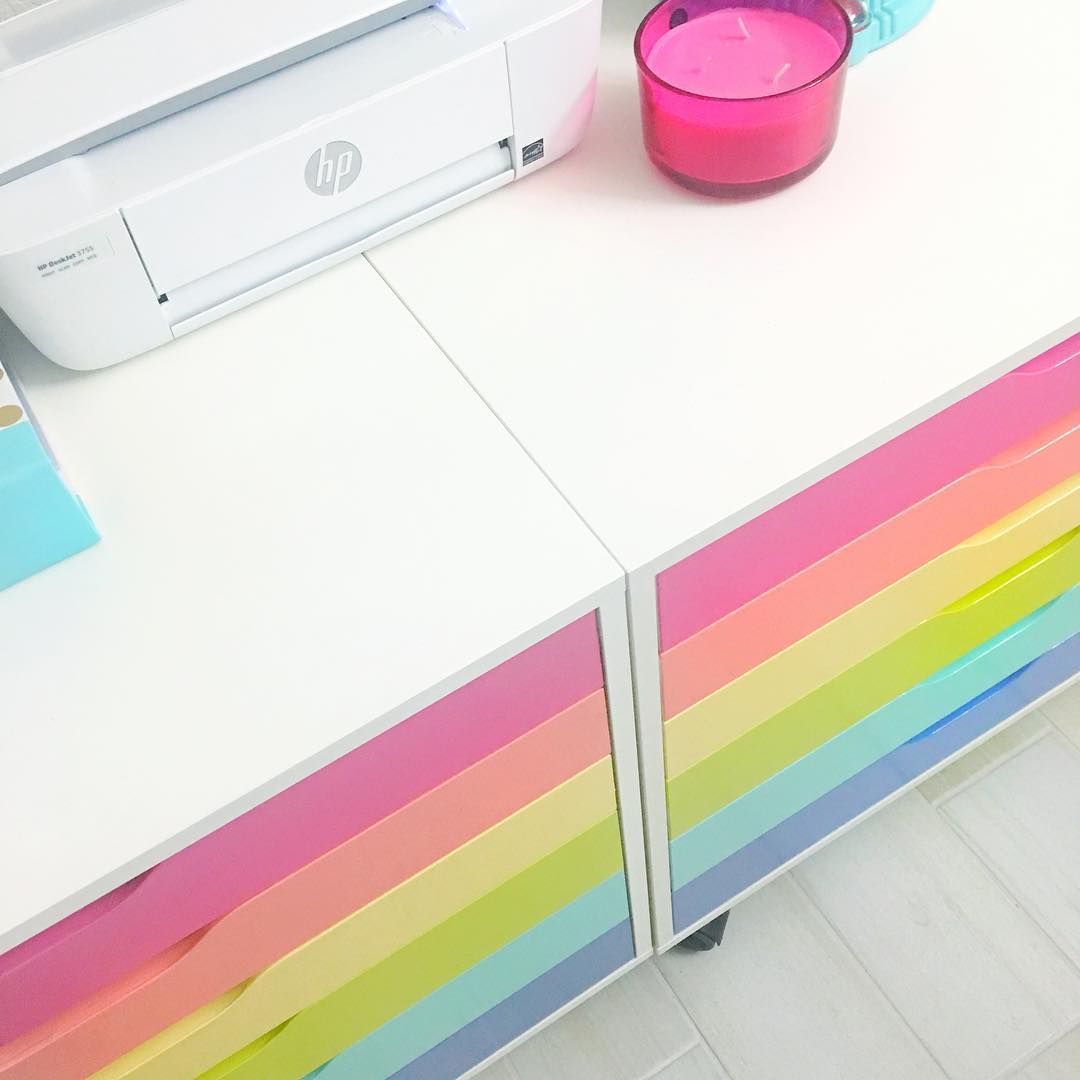 Rainbow Colored Drawers