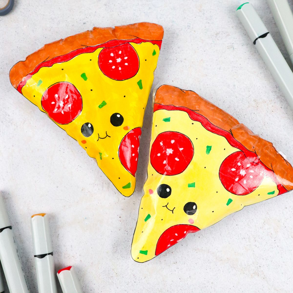 DIY Pizza Paper Squishy