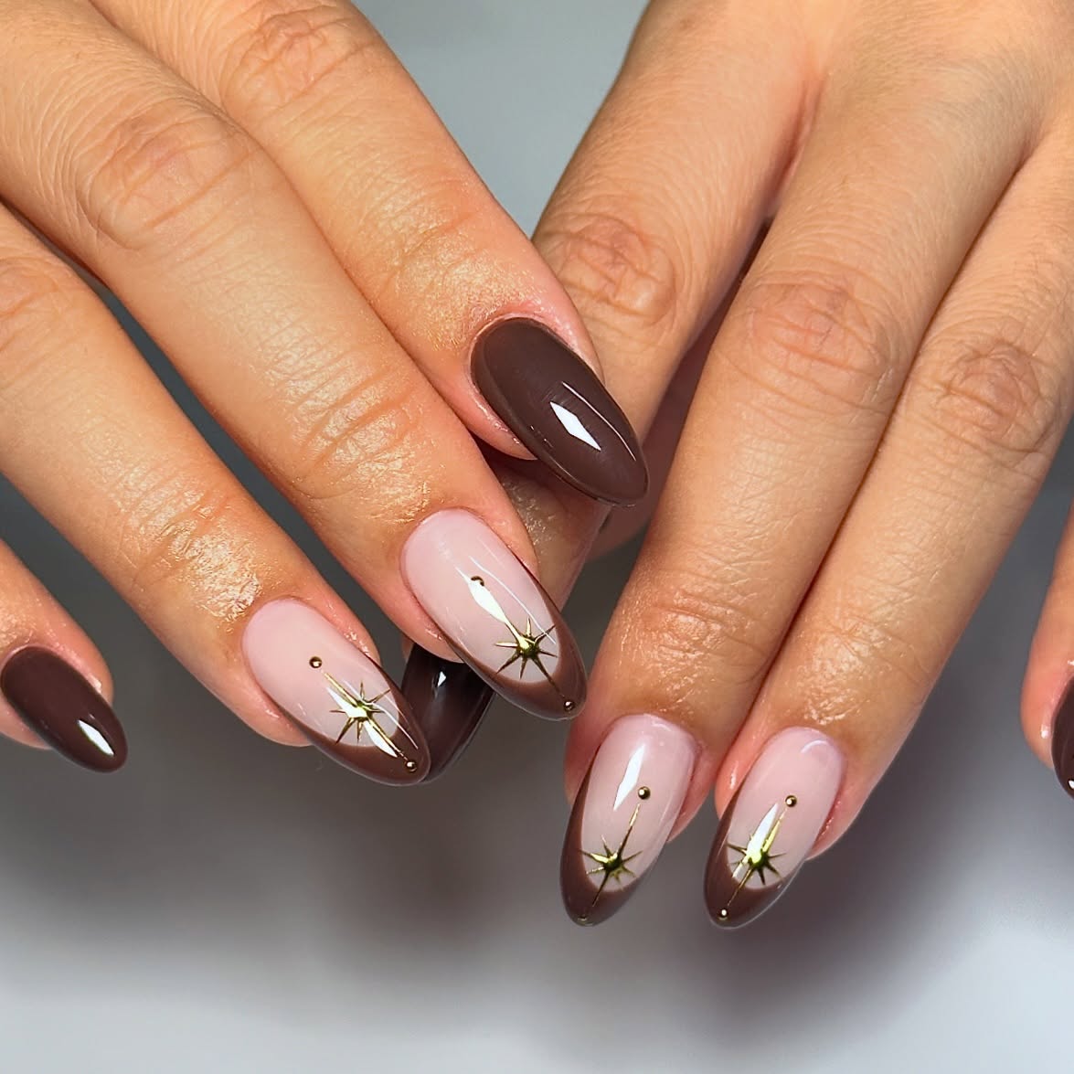 16. Chocolate Brown and Gold