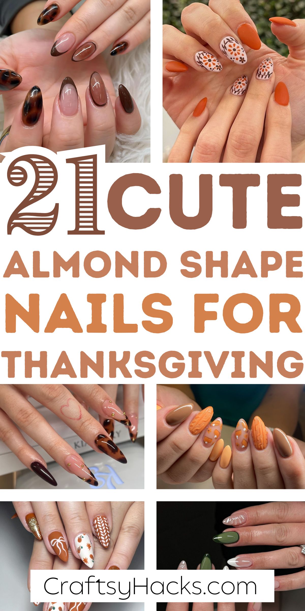 almond shaped thanksgiving nails