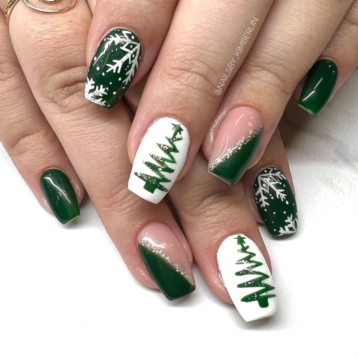 3. Trees, Snowflakes, and Color Block Accents