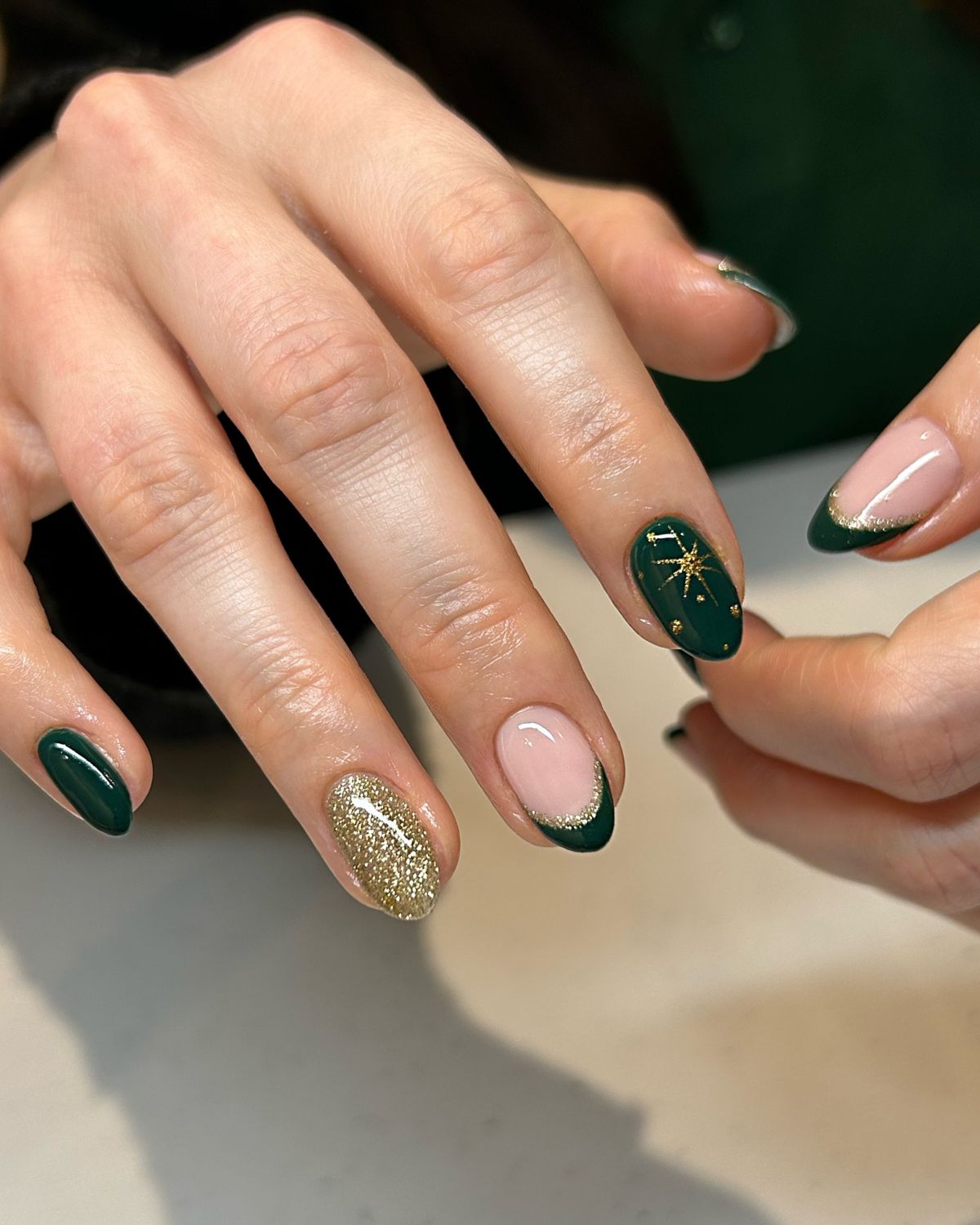 7. Green with Gold Accents